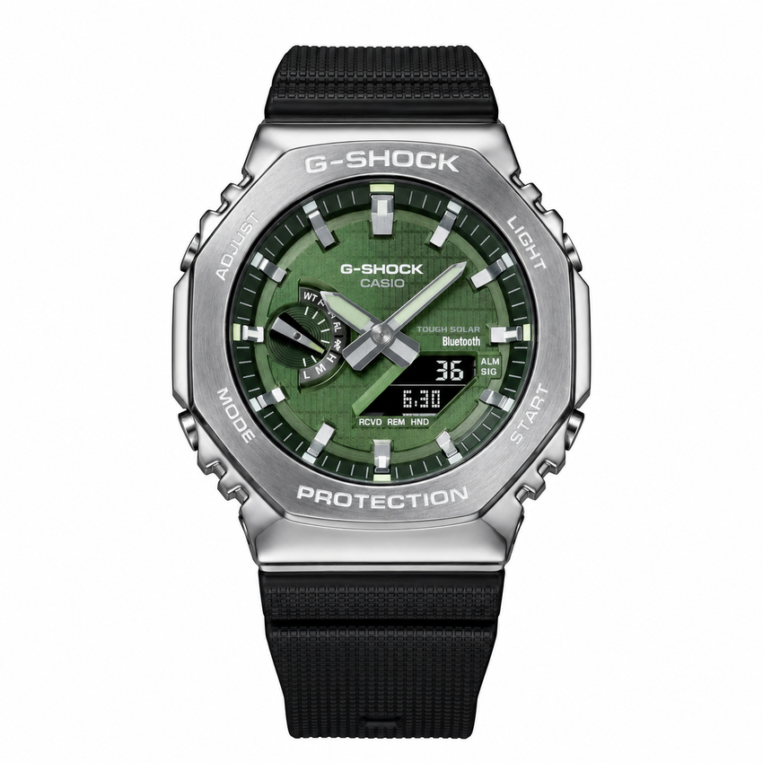 Casio G-Shock GM-2100 Silver Green Edition
