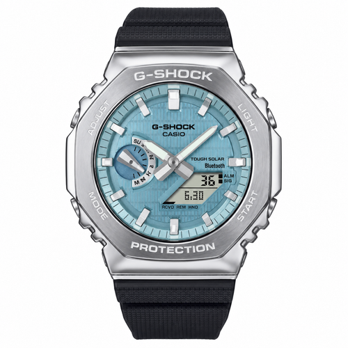 Casio G-Shock GM-2100 Silver and Blue watch