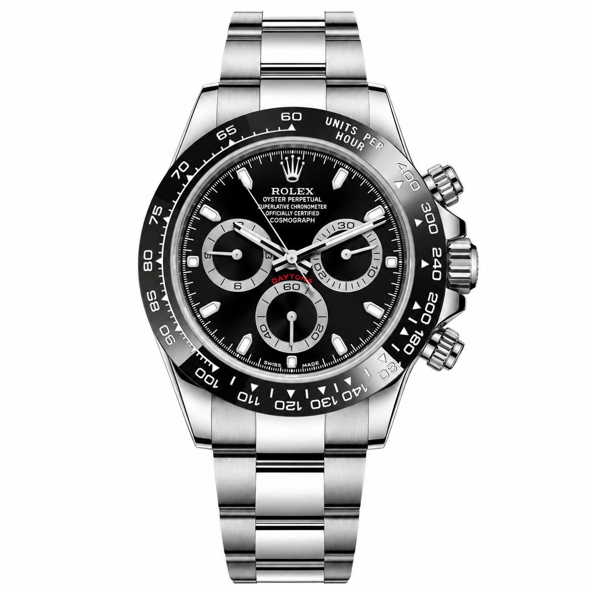 Rolex Oyster Perpetual Daytona Silver and Black watch