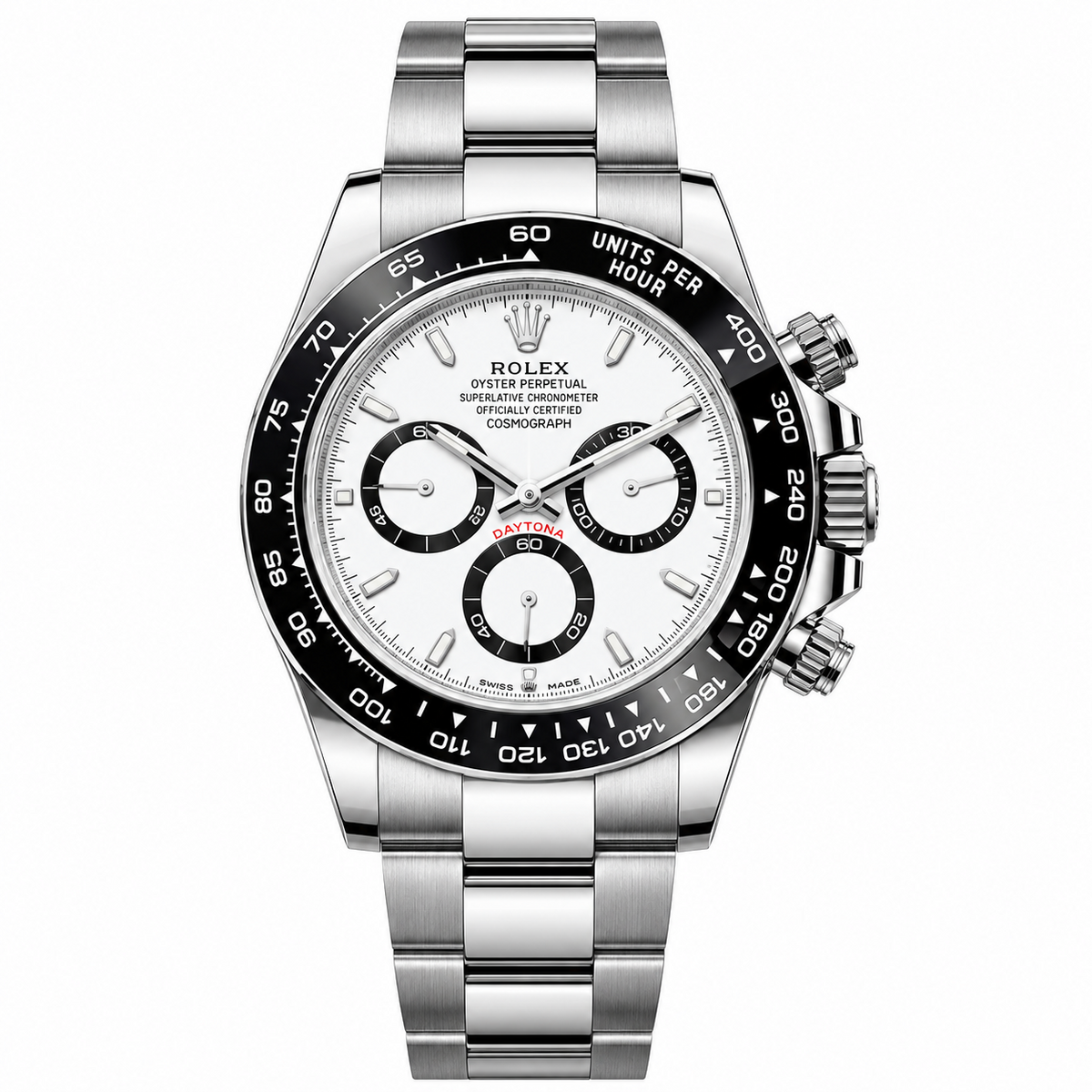 Rolex Oyster Perpetual Daytona Silver White Black watch